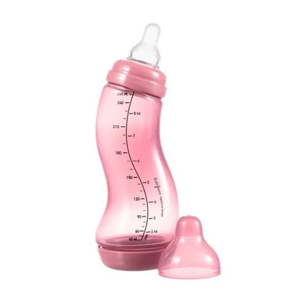 Антиколікова пляшечка Difrax S-bottle Natural Trend із силіконовою соскою 250 мл рожевий (706T Raspberry)